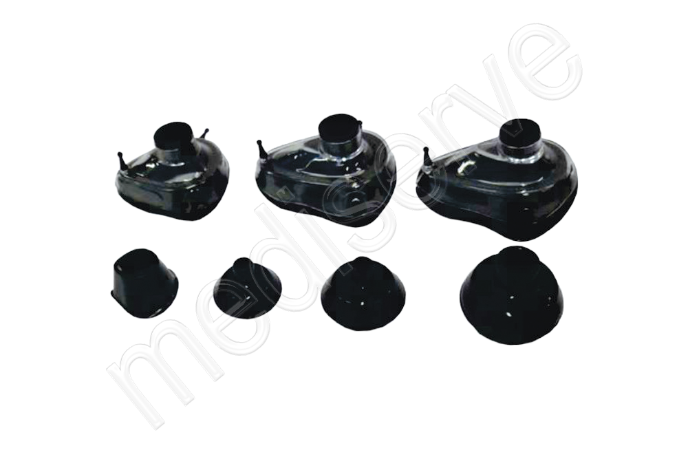 MS 672 :- Black Rubber Face Mask